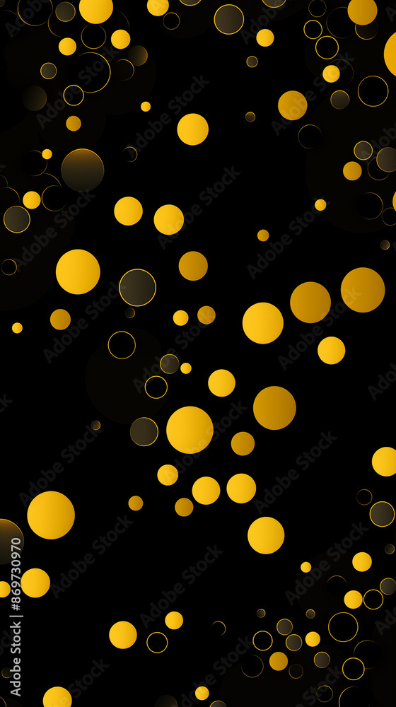 Yellow Dots Circles Spheres on Black Background, Abstract Image, Texture, Pattern Background, Wallpaper, Background, Cell Phone Cover and Screen, Smartphone, Computer, Laptop, 9:16 and 16:9 Format - Yellow Dots Circles Spheres on Black Background, Abstract Image, Texture, Pattern Background, Wallpaper, Background, Cell Phone Cover and Screen, Smartphone, Computer, Laptop, 9:16 and 16:9 Format -