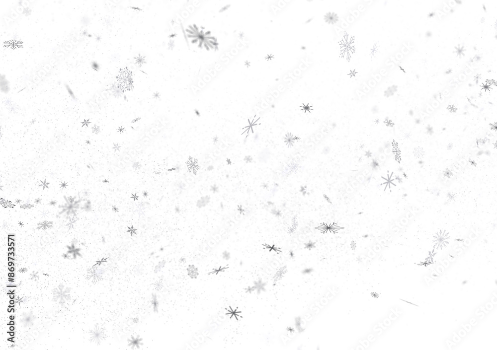 Snowflake Cascade: Mesmerizing 3D Illustration Depicting Descending Christmas Snowflakes Snowflake Cascade: Mesmerizing 3D Illustration Depicting Descending Christmas Snowflakes