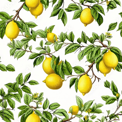 Lemon patterns wallpaper 