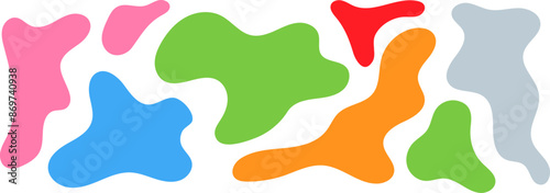Freeform blob shapes. Abstracts amoeba shapes, freeform organic elements.