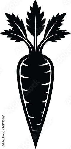 carrot black silhouette art