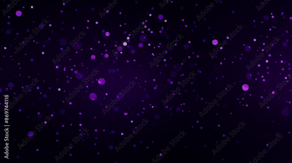 Obraz premium Purple Dots Circles Spheres on Black Background, Abstract Image, Texture, Pattern Background, Wallpaper, Background, Cell Phone Cover and Screen, Smartphone, Computer, Laptop, 9:16 and 16:9 Format - P