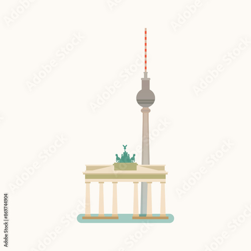 Berlin city. Flat style illustration.
