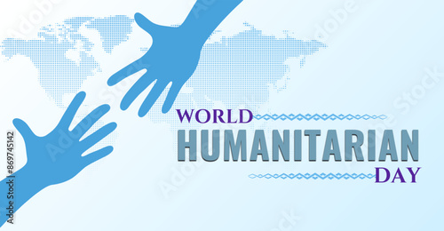 World Humanitarian Day. Campaign or celebration banner design