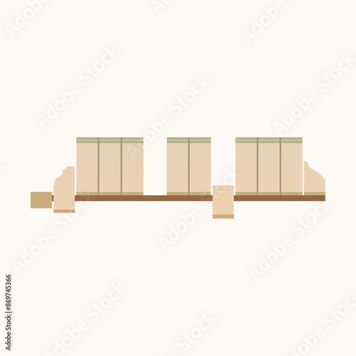 Berlin wall. Berlin landmark. Flat illustration.