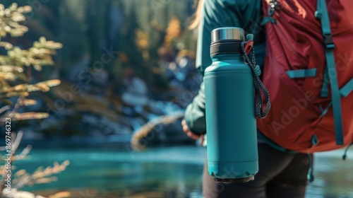 The doublewalled insulation of this smart water bottle keeps the water cold for up to 24 hours making it the perfect companion for long workouts or hikes. photo