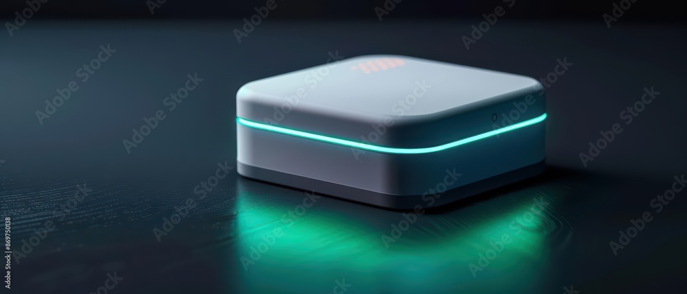 A smart box with AIdriven security features recognizes authorized users and alerts owners of unauthorized access, blending convenience with hightech protection, with copy space A smart box with AIdriven security features recognizes authorized users and alerts owners of unauthorized access, blending convenience with hightech protection, with copy space