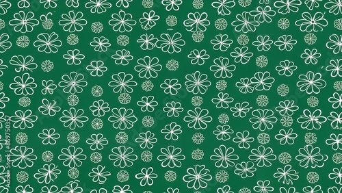 abstract background flowers on green