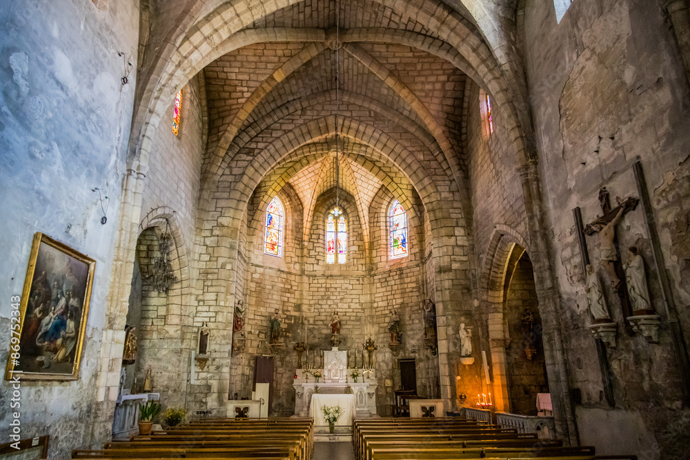 Fototapeta premium Église Saint Paul des Étangs de Peyriac-de-Mer