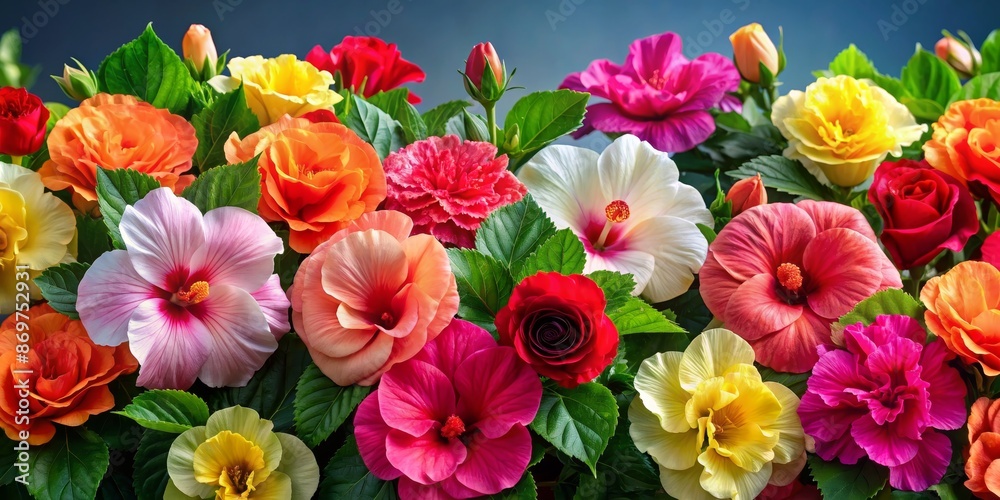 custom made wallpaper toronto digitalColorful Bouquet of Flowers in Bloom