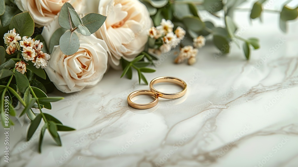 olive wedding stationery set with blank invitation card gold rings wax stamp flowers on marble table flat lay top view copy space.stock image olive wedding stationery set with blank invitation card gold rings wax stamp flowers on marble table flat lay top view copy space.stock image
