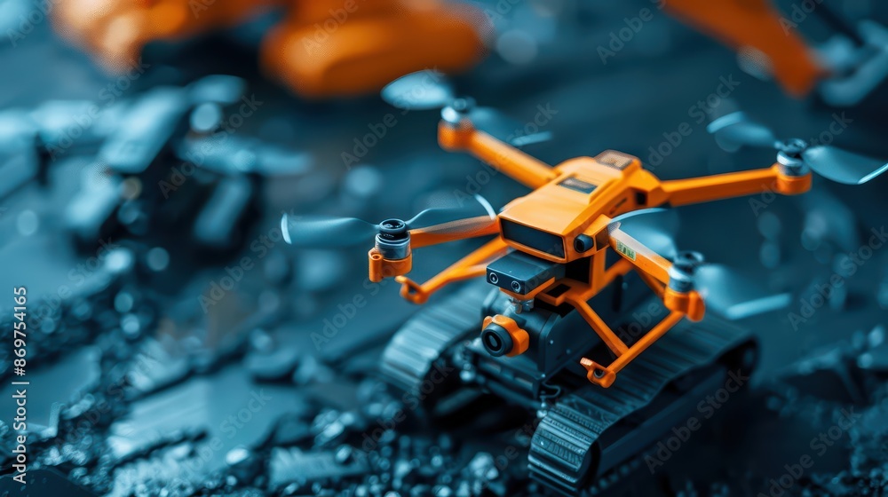 Autonomous mining drones equipped with AI algorithms extract minerals with precision and minimal environmental impact Autonomous mining drones equipped with AI algorithms extract minerals with precision and minimal environmental impact