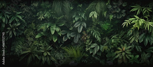 Lush foliage backdrop with copy space image. photo