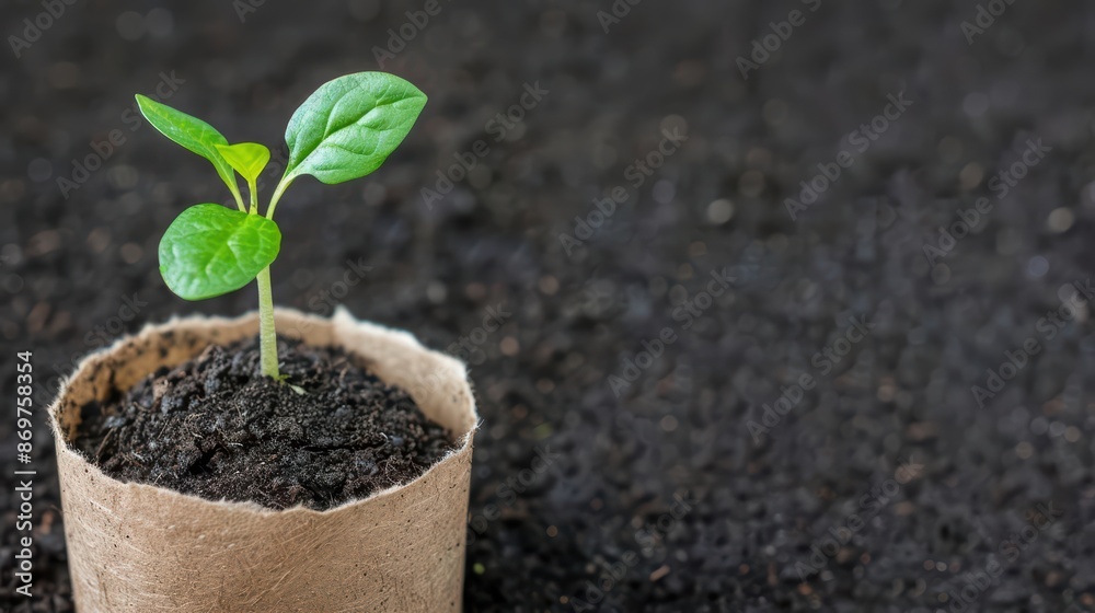 Paper embedded with fruit seeds can be planted after use, turning waste into nutritious produce, combining recycling with urban farming, with copy space Paper embedded with fruit seeds can be planted after use, turning waste into nutritious produce, combining recycling with urban farming, with copy space