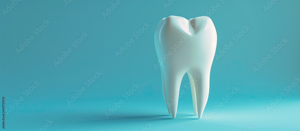 Dental model on a blue backdrop with copy space image representing toothache treatment and dentistry principles. Dental model on a blue backdrop with copy space image representing toothache treatment and dentistry principles.
