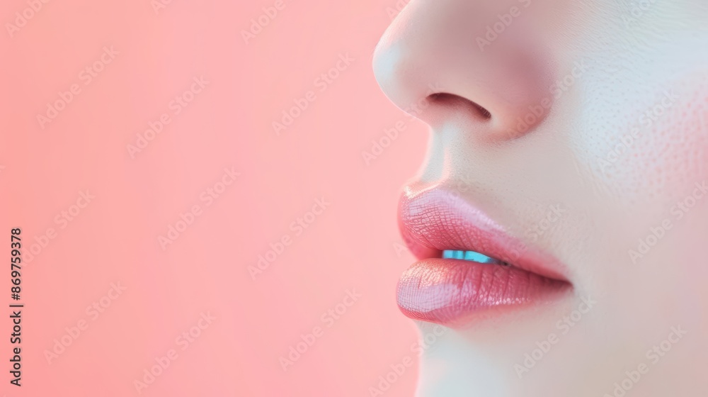 Smart cosmetics adapt to your skins needs in realtime, changing color and texture for a perfect match throughout the day, with copy space Smart cosmetics adapt to your skins needs in realtime, changing color and texture for a perfect match throughout the day, with copy space