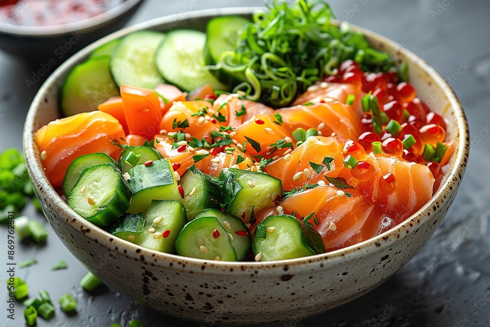 food salad green healthy meal salmon raw bowl lunch cucumber seafood poke fish plate diet dish fresh food salad green healthy meal salmon raw bowl lunch cucumber seafood poke fish plate diet dish fresh