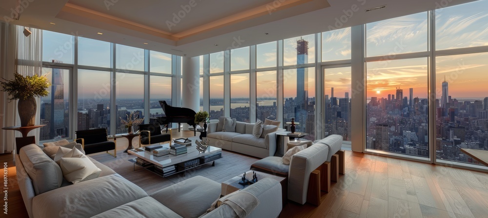 Luxury Penthouse with High-Tech Air Conditioning and Panoramic City Views Luxury Penthouse with High-Tech Air Conditioning and Panoramic City Views