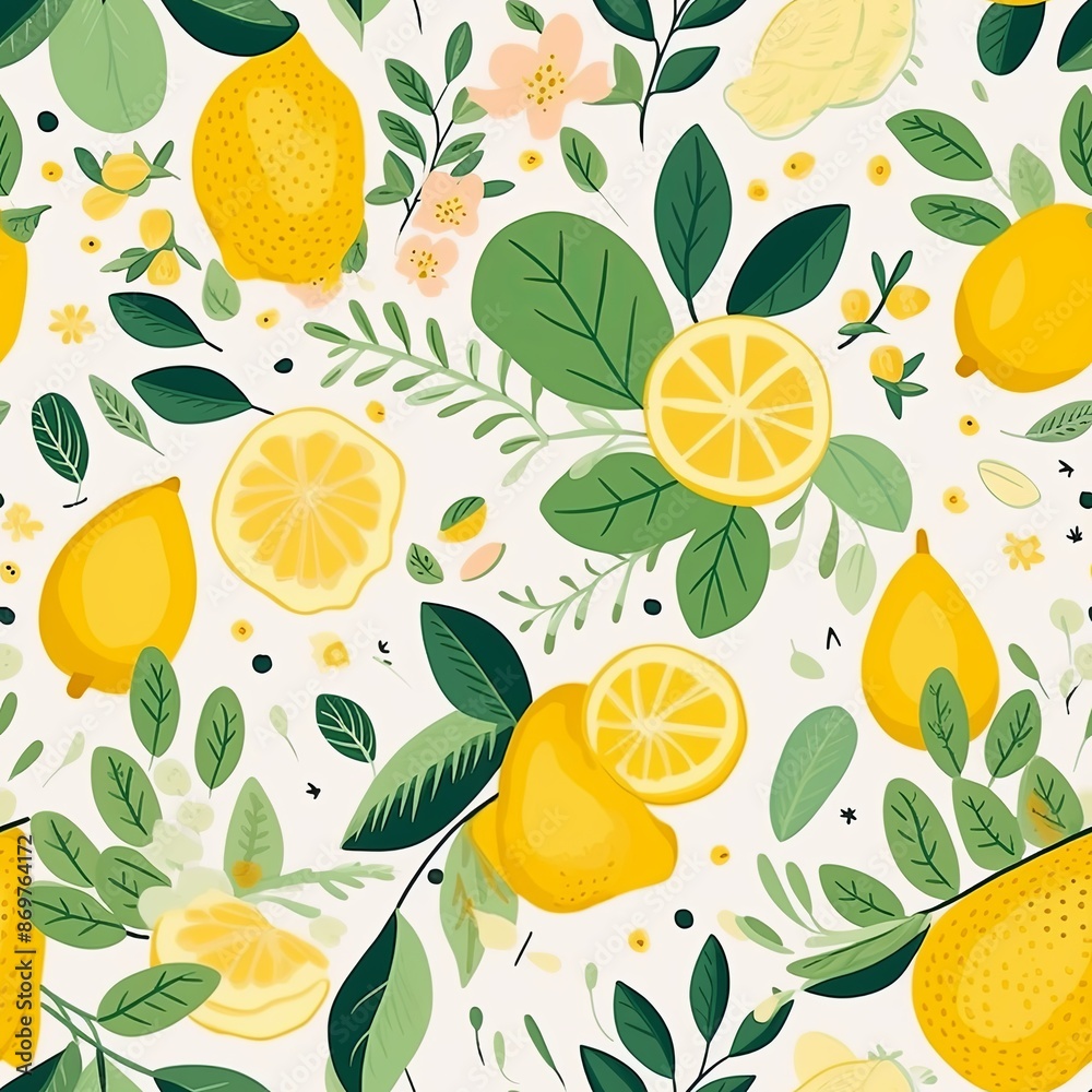 Lemon patterns wallpaper Lemon patterns wallpaper