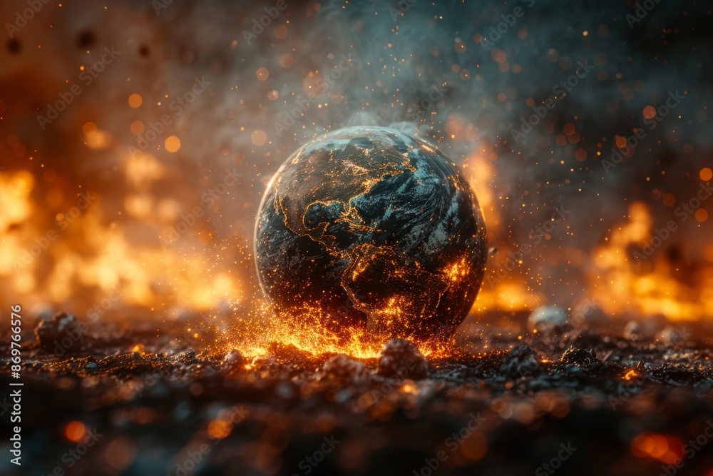 Ruins of planet earth after Armageddon global catastrophe Ruins of planet earth after Armageddon global catastrophe