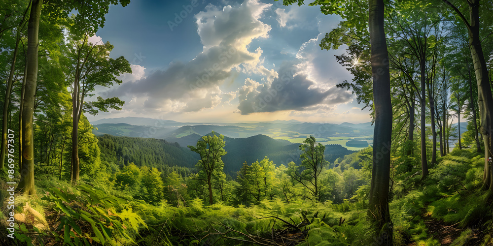 Obraz premium Forest tree Rainforest ecosystem and healthy environment