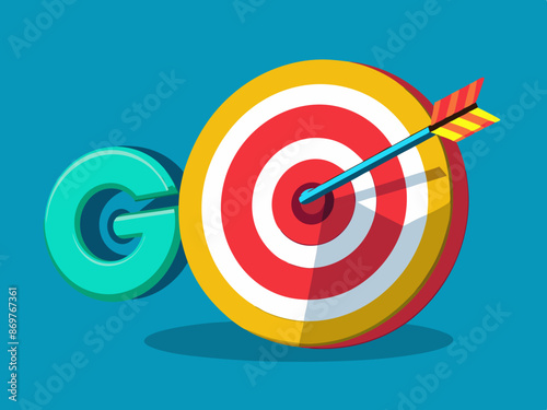 A dart hitting a target with the word "Goal"