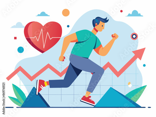 A heart rate increasing during exercise