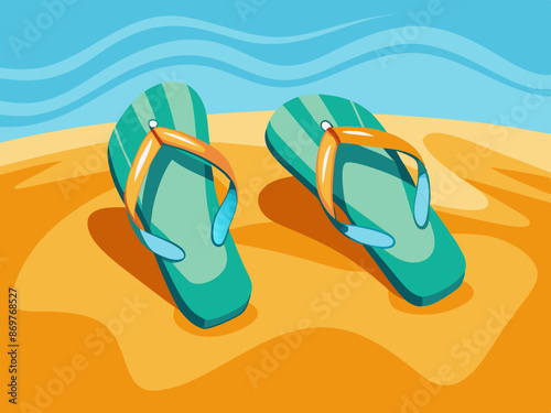 Flip-flops in the sand