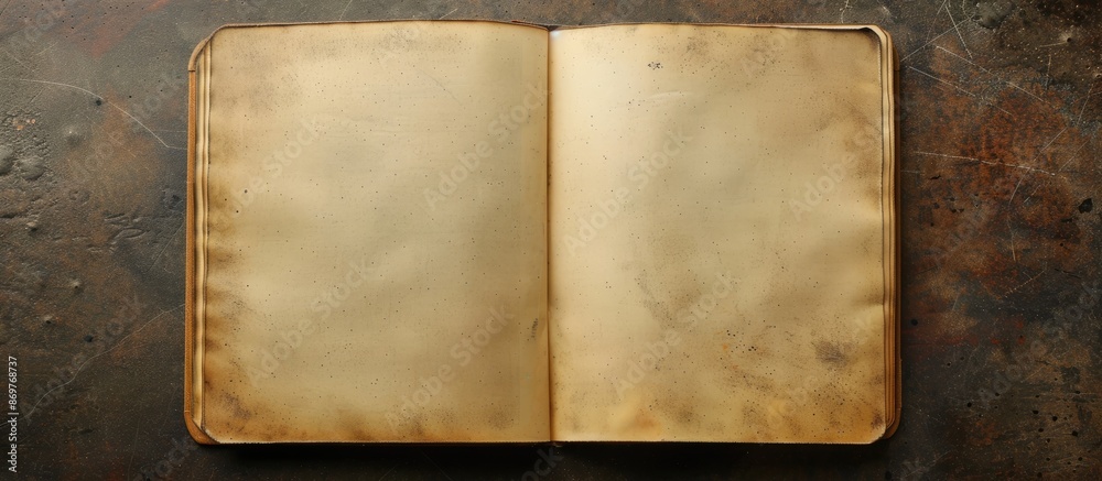 A notebook featuring a designated area for additional content, known as a copy space image. A notebook featuring a designated area for additional content, known as a copy space image.
