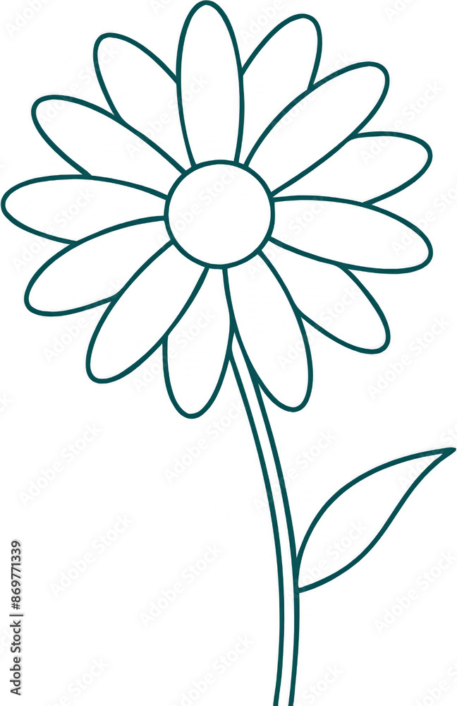 A blue flower with a green stem A blue flower with a green stem
