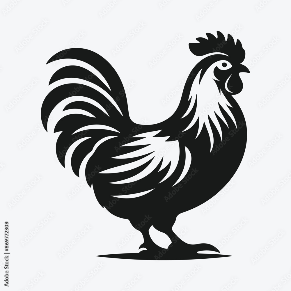 Graceful Hen Silhouette,Ideal for Art, Design, and Crafts Graceful Hen Silhouette,Ideal for Art, Design, and Crafts