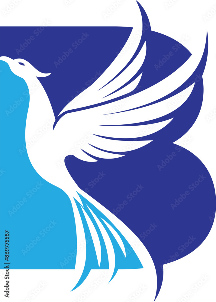 Obraz premium Vector B eagle logo