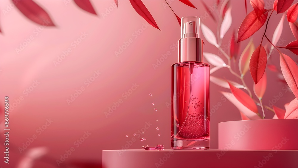 Red cosmetic perfume for beauty brand Red cosmetic perfume for beauty brand