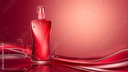 Red cosmetic perfume for beauty brand