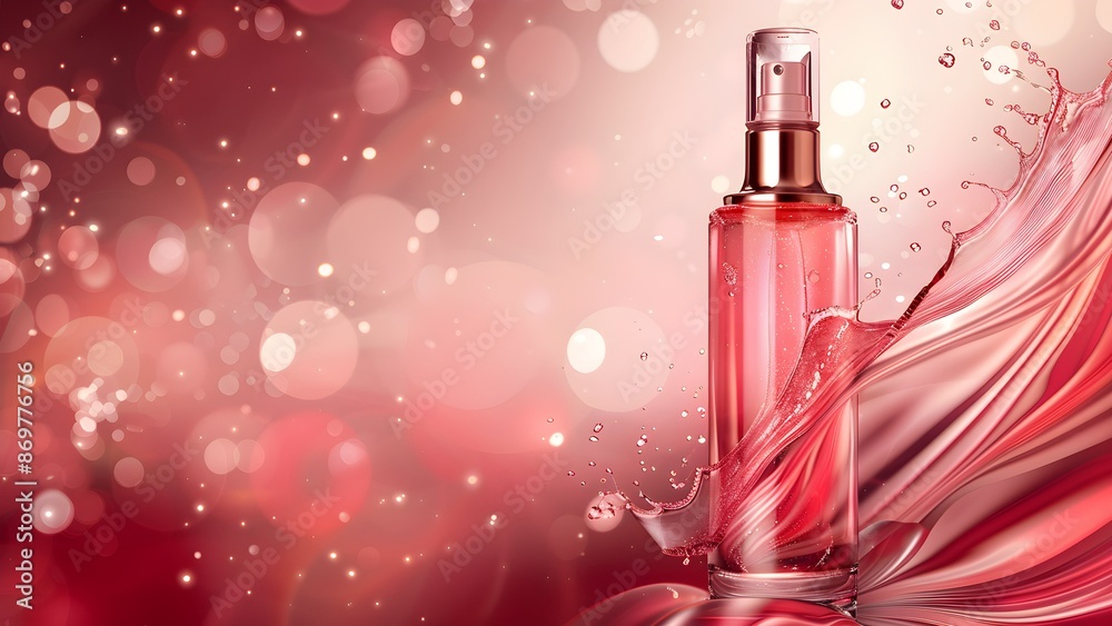 Red cosmetic perfume for beauty brand Red cosmetic perfume for beauty brand