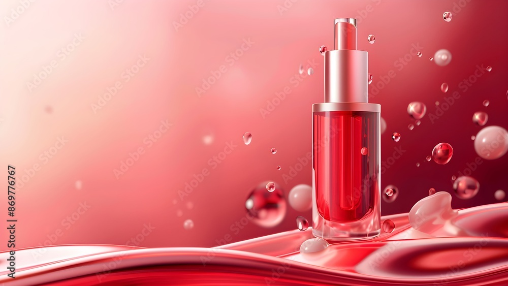 Red cosmetic perfume for beauty brand Red cosmetic perfume for beauty brand