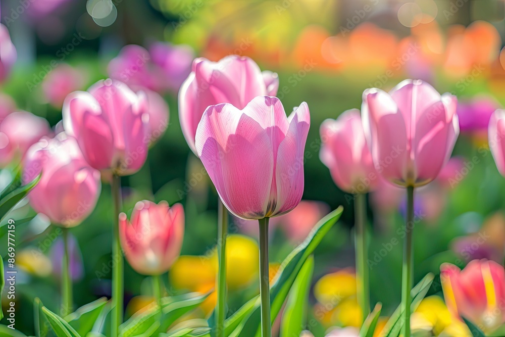 Tulip, Flower background, Nature image - generative ai Tulip, Flower background, Nature image - generative ai