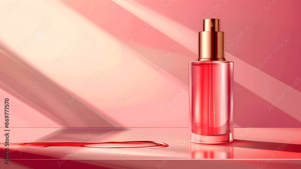 Red cosmetic perfume for beauty brand Red cosmetic perfume for beauty brand