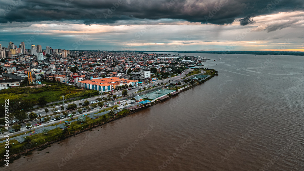 Naklejka premium Mangal das Garças Portal da Amazônia Belém Pará Brasil Natureza Jardim Botânico Animais Aves Vegetação Tropical Paisagem Passeio Cultura Exposição Ambiente Natural Fauna Flora Ecoturismo Lago Drone PA