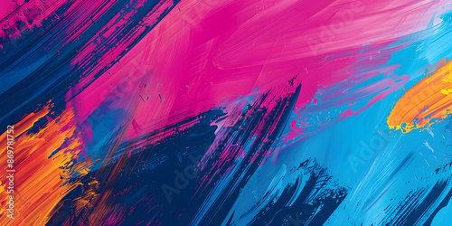 Dynamic abstract background with vivid brush strokes in contrasting colors, providing an energetic and artistic feel, ideal for creative tools or fashion accessories 
