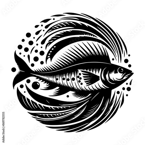 black and white fish