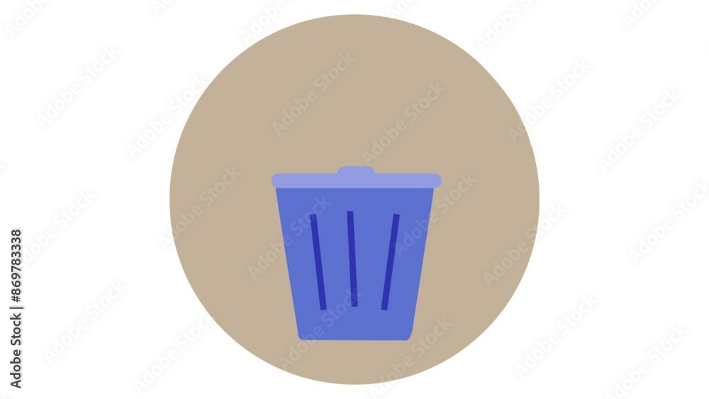 Bin , delete , Recycle bin icon , Dark Periwinkle empty recycling bin , delete, Rubbish Bin isolated animation. Bin , delete , Recycle bin icon , Dark Periwinkle empty recycling bin , delete, Rubbish Bin isolated animation.