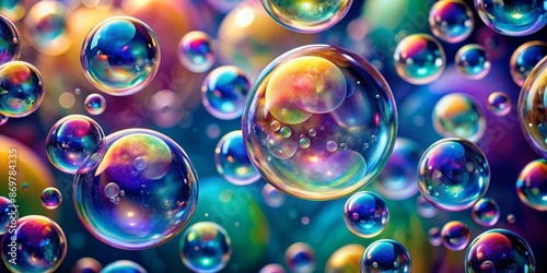 Cosmic Bubbles - A Symphony of Colors and Reflections