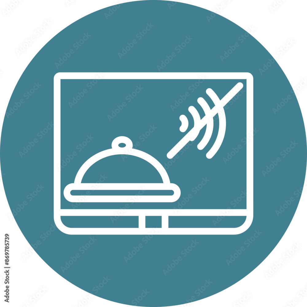 Laptop (for online orders) Vector Line White Circles Multicolors Laptop (for online orders) Vector Line White Circles Multicolors