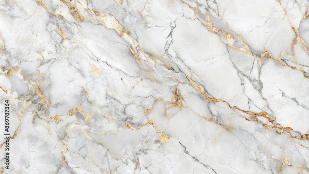 White Marble Texture with Golden Veins - Luxury Background