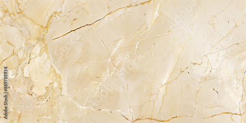 Subtle Warmth: Crema Marfil Marble Macro Shot - Light Beige Veins, High Detail - Perfect for Soft Textures