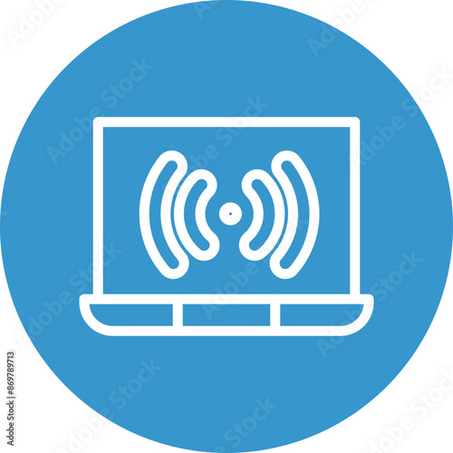 Webcast Vector Line White Circles Multicolors
