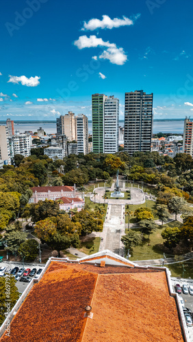 Praça República Theatro Paz Belém Pará Brasil Monumento Histórico Arquitetura Turismo Cultura Teatro Praça Pública Cenário Urbano Passeio Cultural Monumento Nacional Palco Eventos Espetáculos Cultural photo