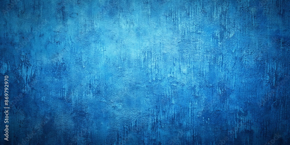 Fototapeta premium Blue Textured Wall Background - Abstract, Rough, Vintage, Grunge, Painted