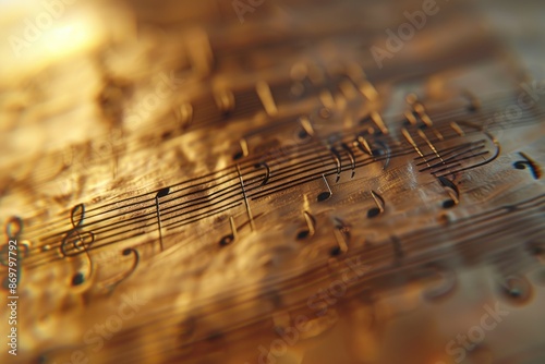 Wallpaper Mural Handwritten musical notes  shallow DOF Torontodigital.ca